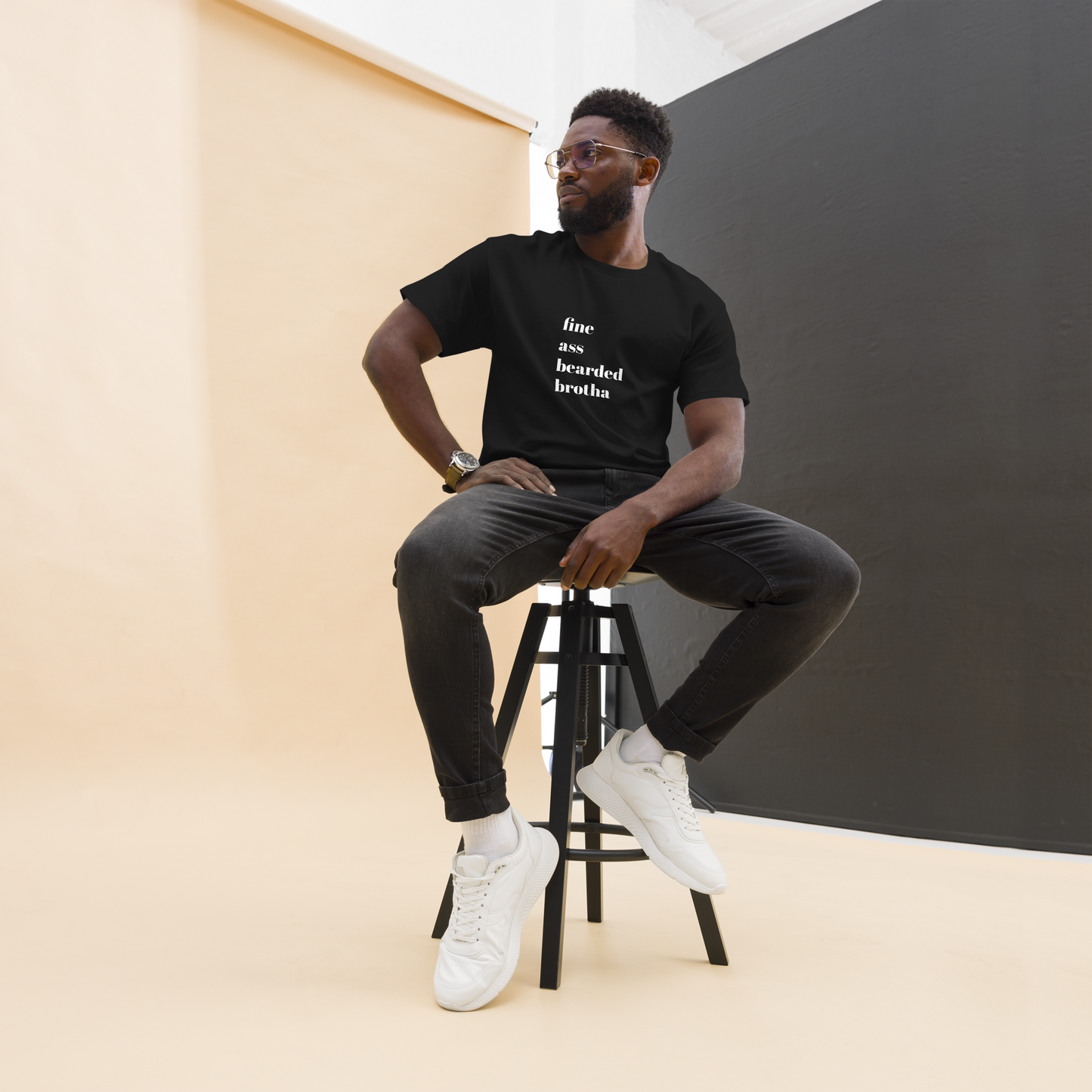 (FABB) Fine Ass Bearded Brotha Men's T-Shirt