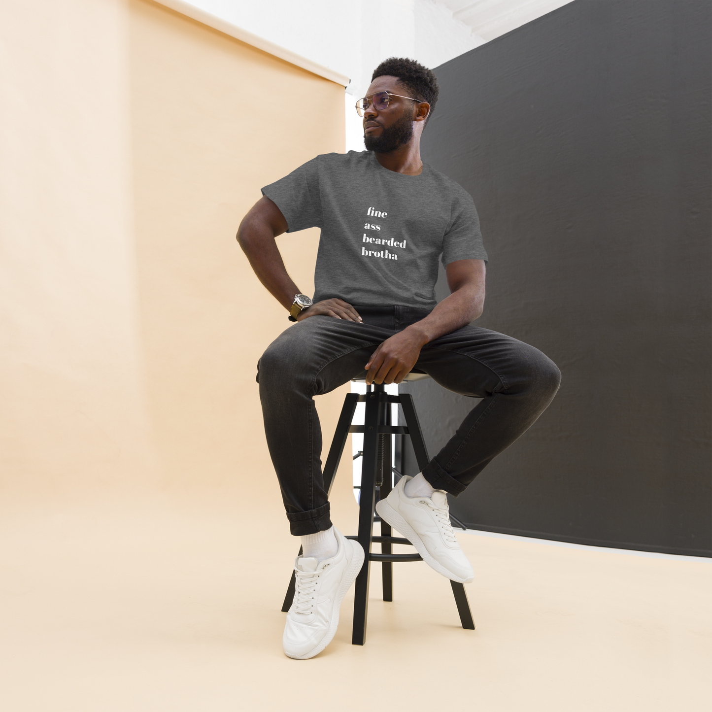 (FABB) Fine Ass Bearded Brotha Men's T-Shirt