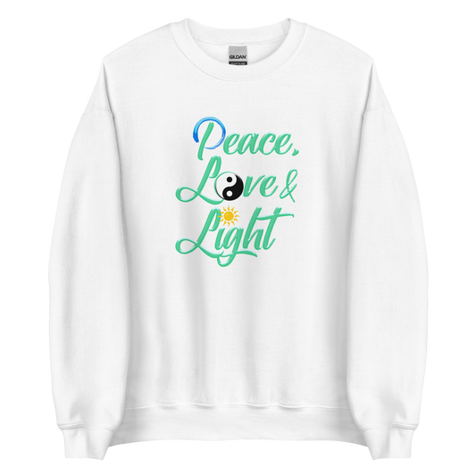 Peace, Love, & Light logo Unisex Sweatshirt