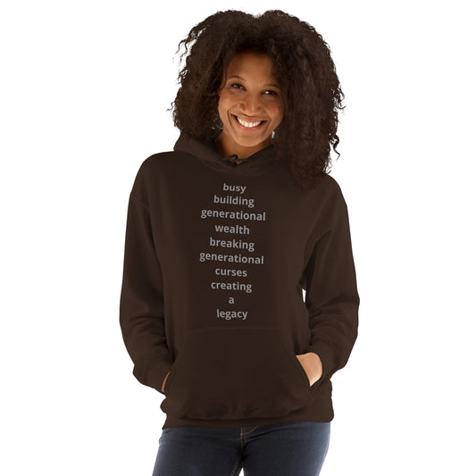 Busy Building Generational Wealth Unisex Hoodie